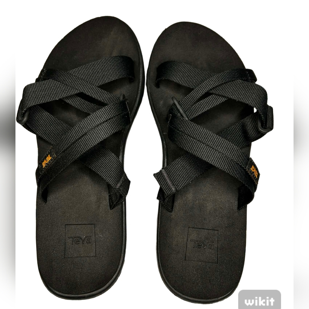 Teva Black Strappy Sandals